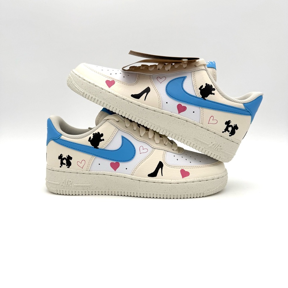 NWT New Custom Nike Air Force 1 AF1 Disney Cinderella Gus Gus Shoes 9.5 Castle